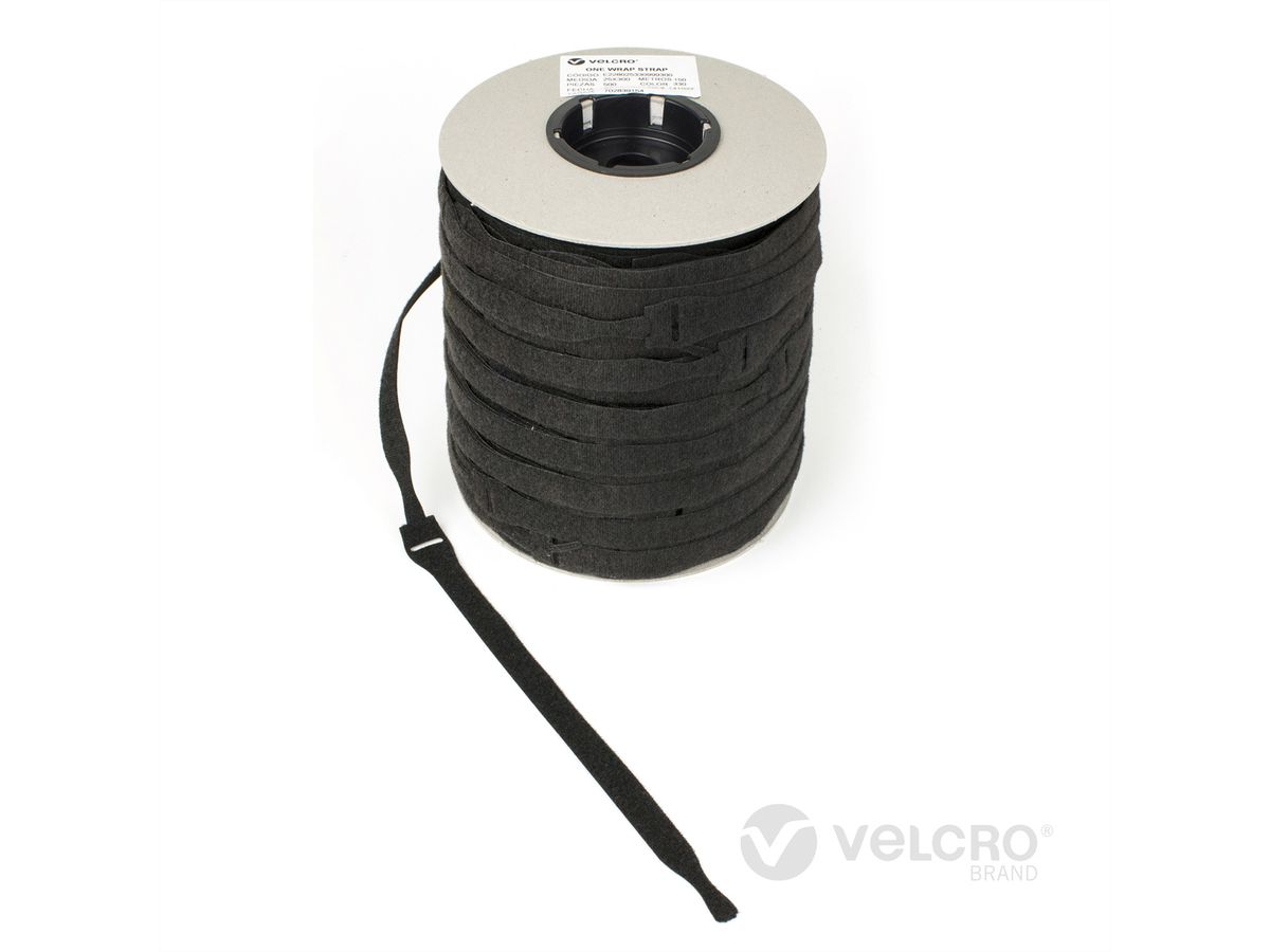 VELCRO® One Wrap® Strap 20mm x 150mm, 750 Stück, flammhemmend, schwarz