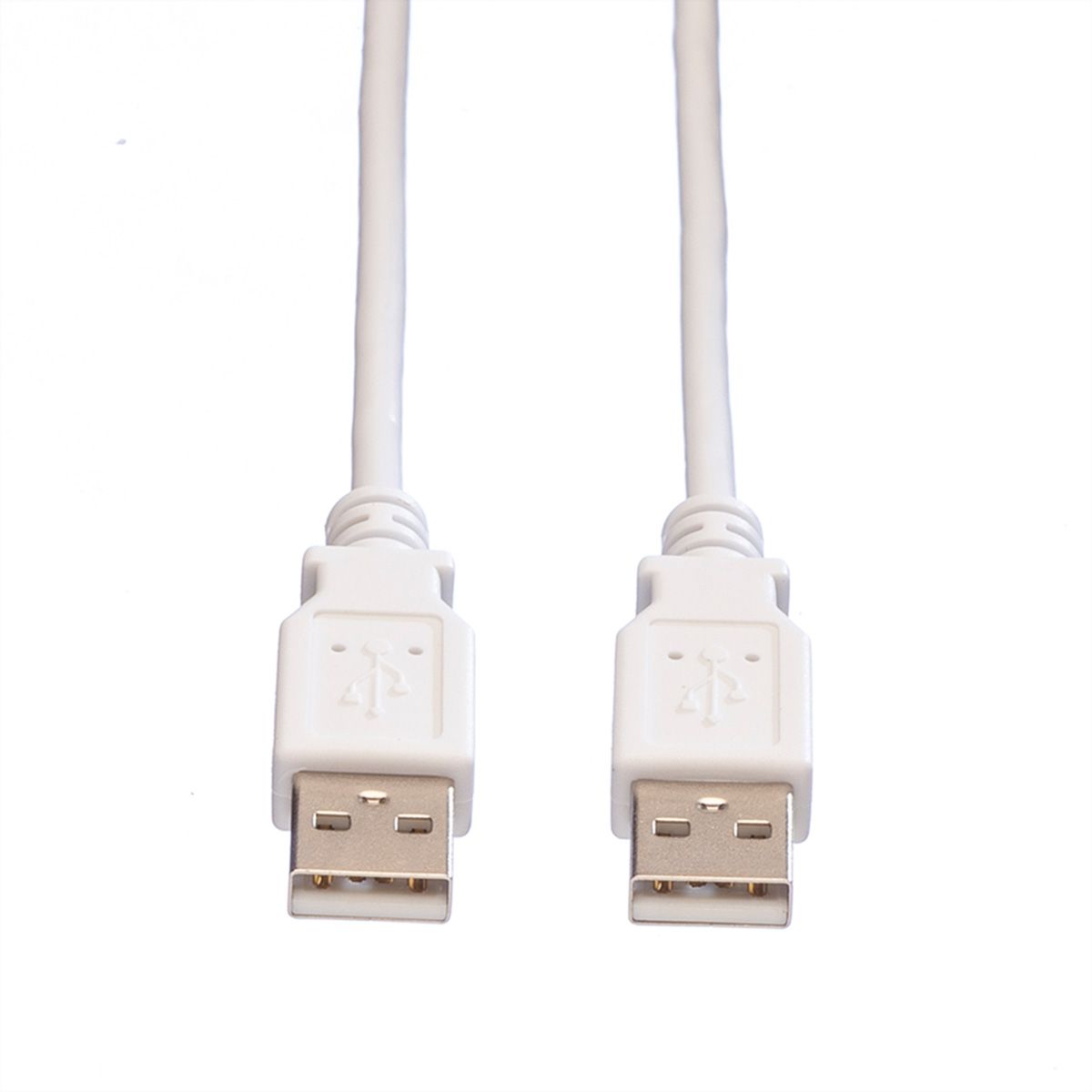 VALUE USB 2.0 Kabel, Typ A-A, weiß, 0,8 m