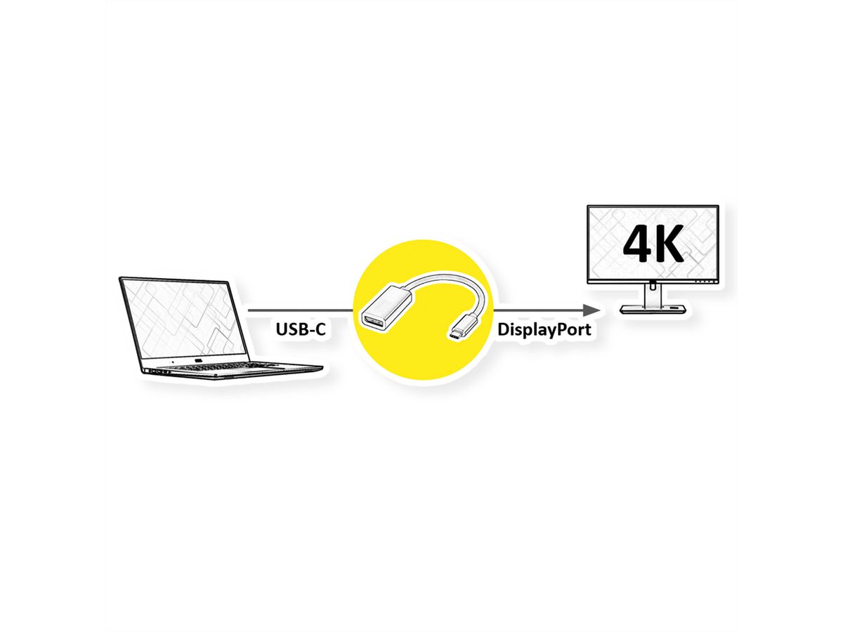 STANDARD Display Adapter USB Typ C - DisplayPort v1.2