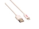 ROLINE USB 2.0 Sync- & Ladekabel mit Lightning Connector, weiß, 1,8 m