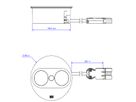 BACHMANN TWIST 2 1xCEE7/3 1xUSB A/C 22W 0,2m GST18 silber rund