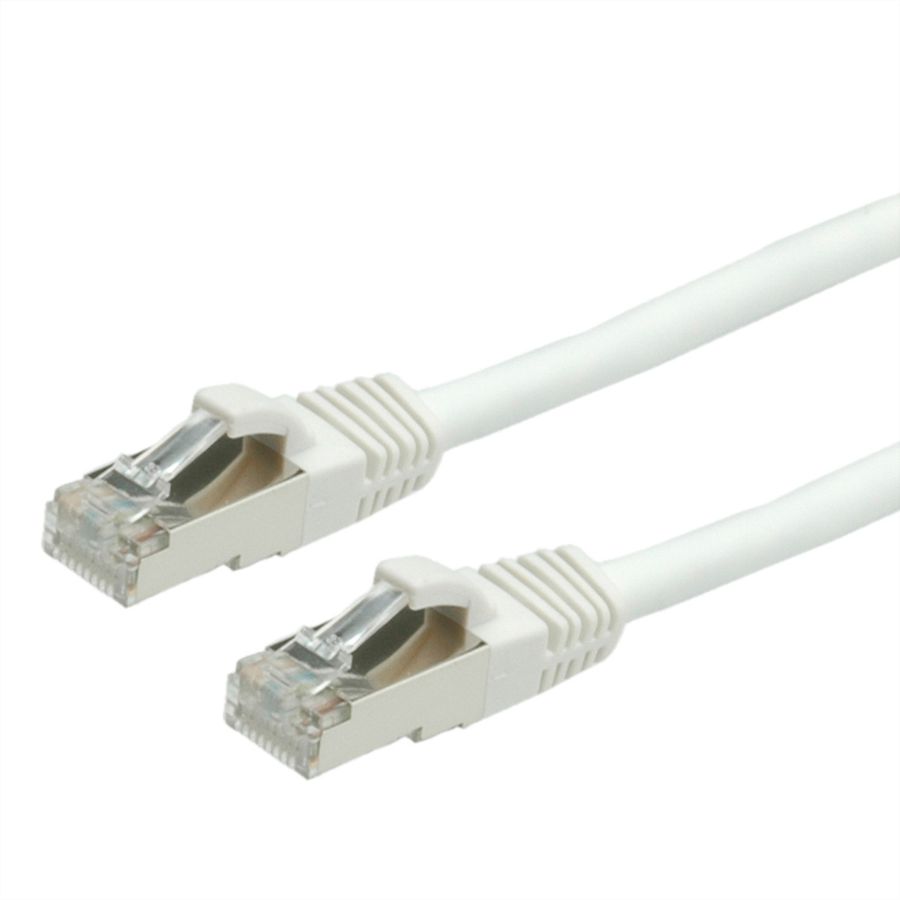 VALUE Patchkabel Cat.6 (Class E) S/FTP (PiMF), LSOH, weiß, 0,5 m