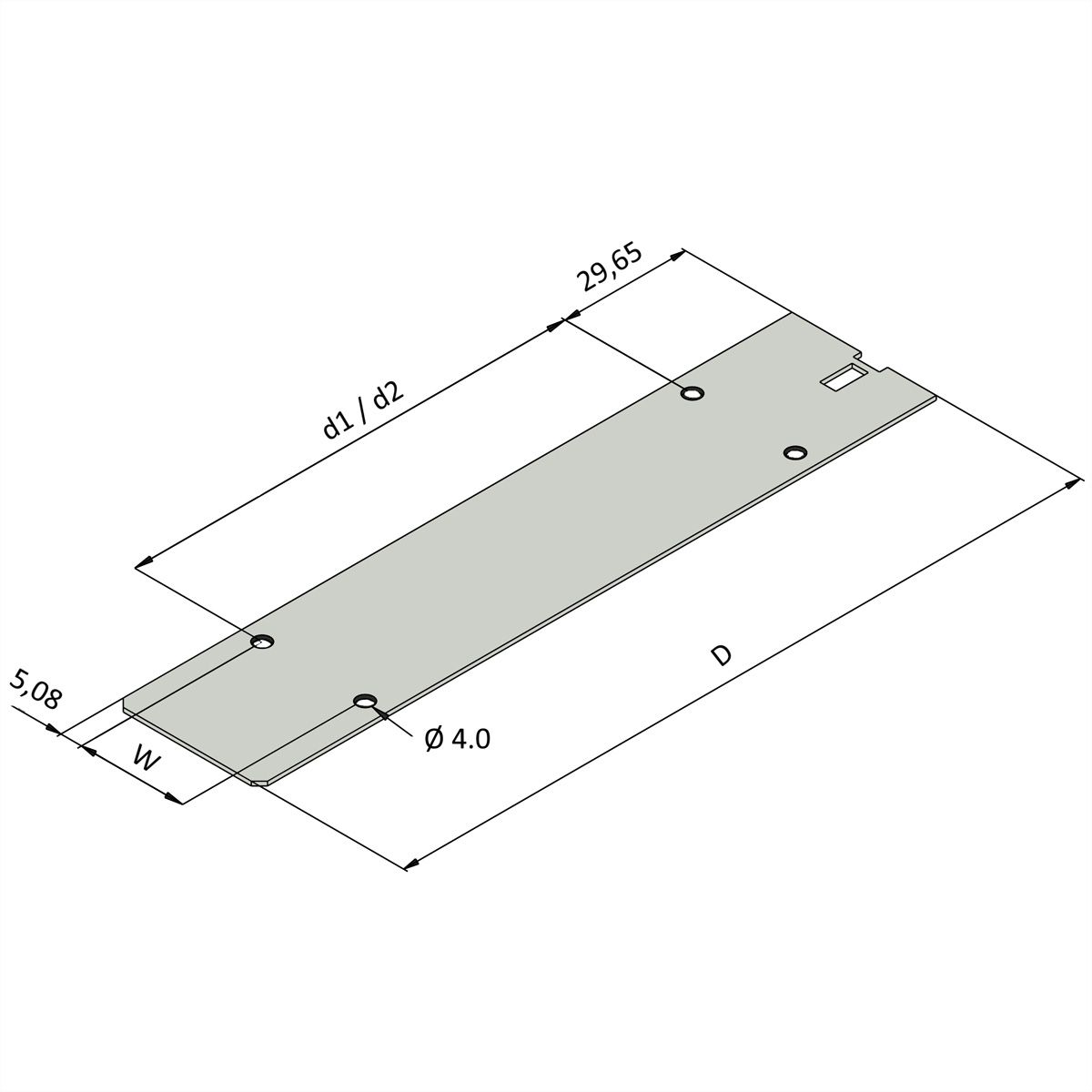 SCHROFF Deckblech für Kassetten - KAS DECKBLECH OP 10TE 227T