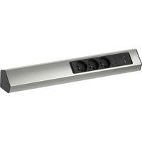 BACHMANN CASIA2 3xUTE 1xUSB A/C 22W 2,0m AEH Edelstahl-Optik