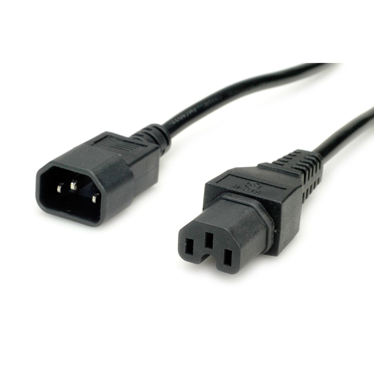 VALUE Netzkabel IEC320/C14 Stecker - C15 Buchse, H05RN-F, schwarz, 1,8 m