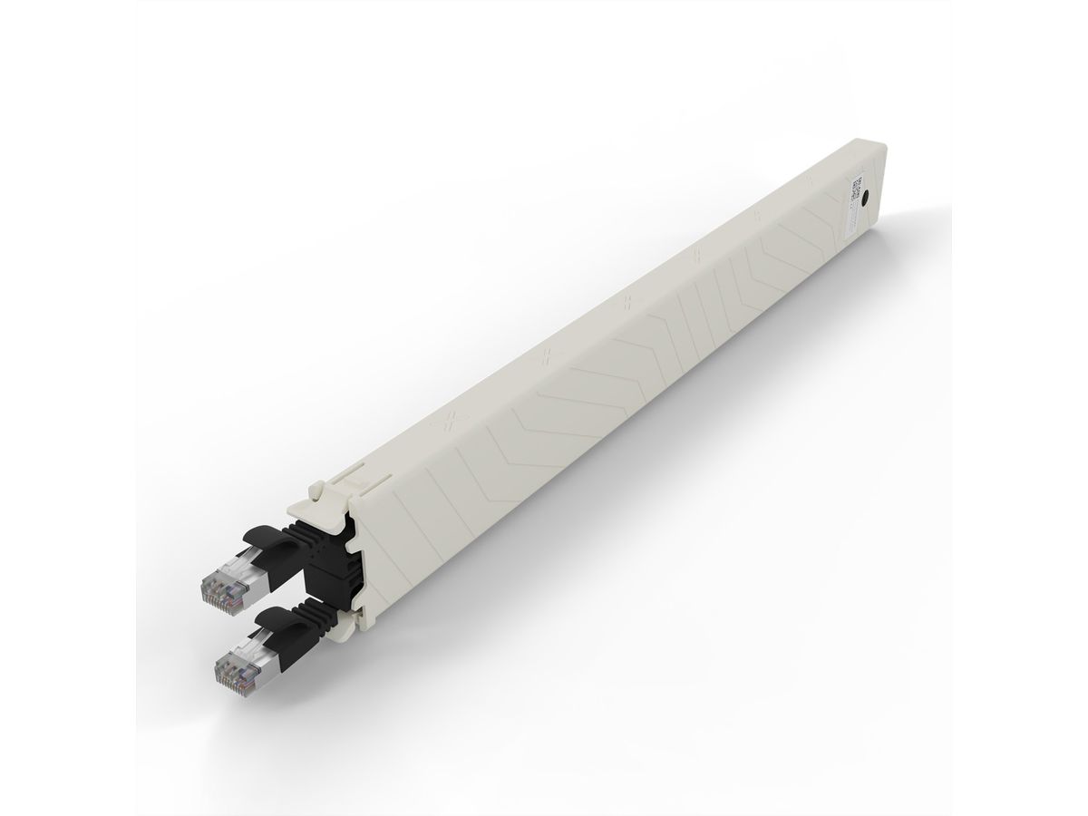 patchbox.one Kassette 8RU STP schwarz Cat.6a 0,8m