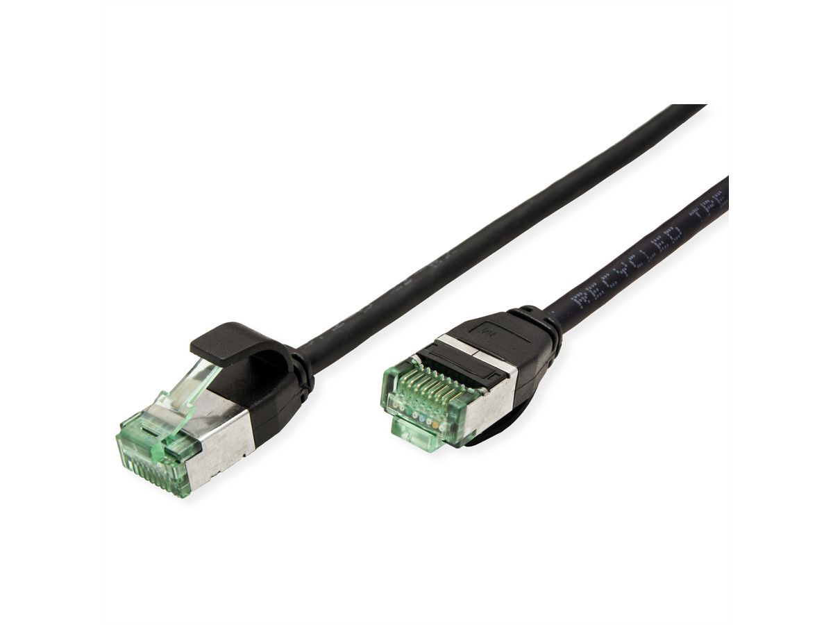 ROLINE RM U/FTP DataCenter Patchkabel Cat.6A (Class EA), slim, schwarz, 0,3 m