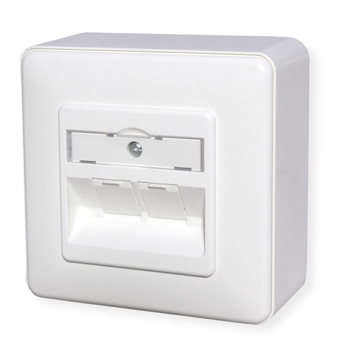 METZ CONNECT Dose AP/2 reinweiss E-DAT Modul 2 Ports, Cat.6 (Class E)