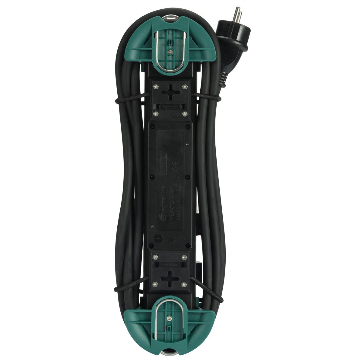 BACHMANN HOOK Outdoor 4x Schutzkontakt, Kunststoff, mit Schalter und Klappdeckeln, IP44, 4 m