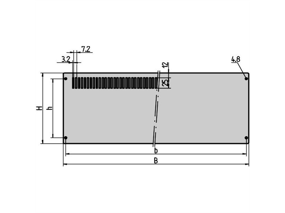 SCHROFF Frontplatte - COMPAC FRONTPL.3HE 28TE ELOX