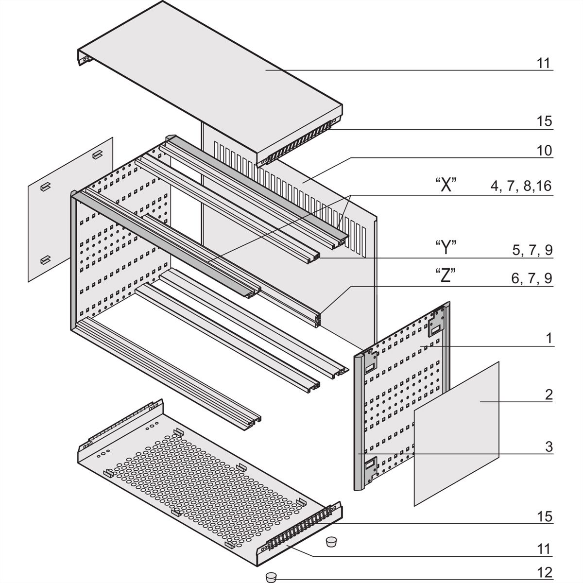 SCHROFF ratiopacPRO Komplettgehäuse - RATIOPAC PRO 6HE 63TE 315T