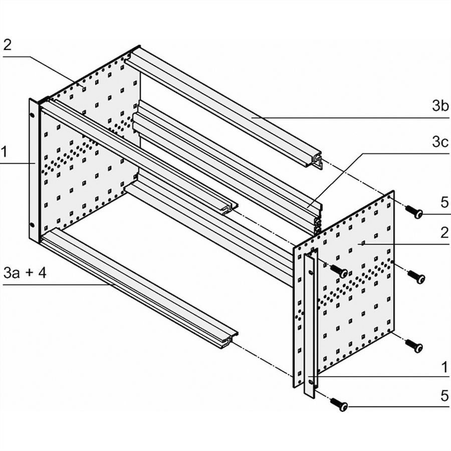 SCHROFF Bausatz, ungeschirmt, "flexible", für Steckverbindermontage - BGTR PRO F 6HE 84TE 175T MZ