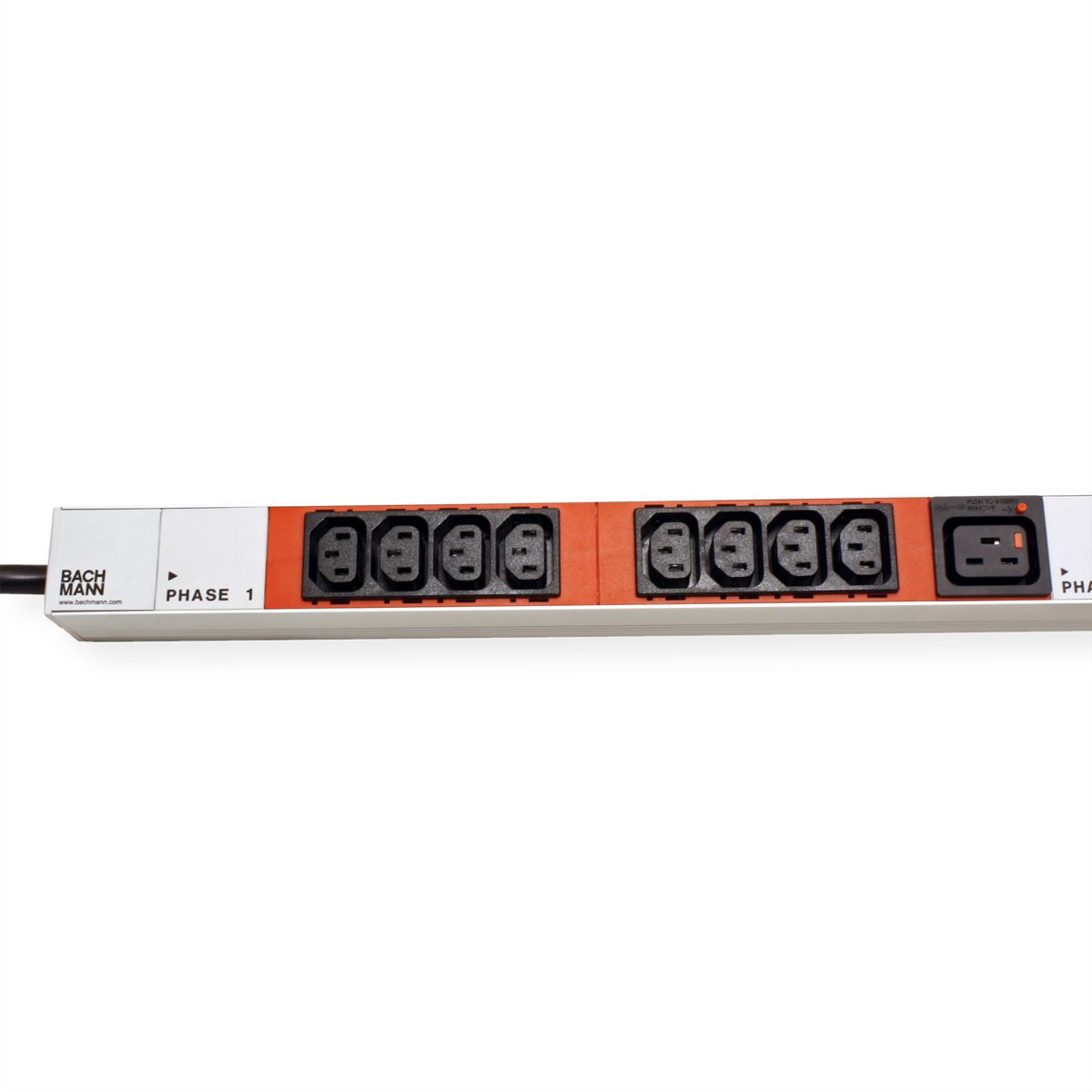 BACHMANN IT PDU ALU 1HE 24x C13 3x C19 CEE 3x16A rot