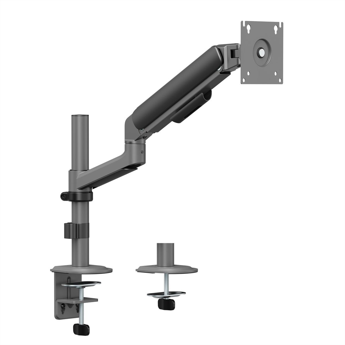 STANDARD Monitorarm zur Mastbefestigung, Mechanische Feder, 17–32 Zoll, max. 10 kg, schwarz