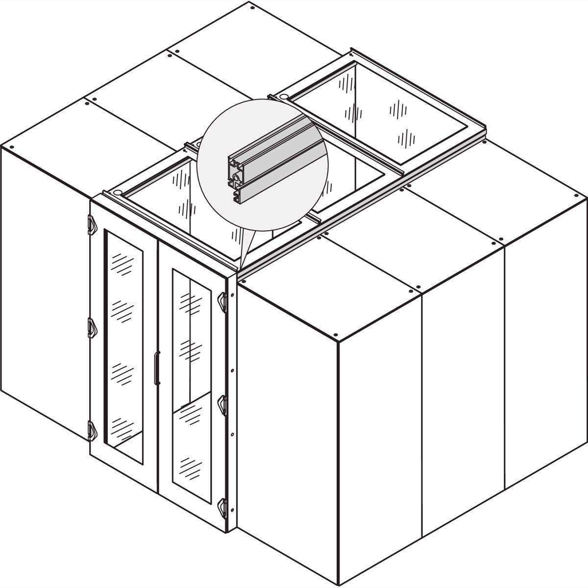 SCHROFF EINHAUS.DACH 1200X600 7021