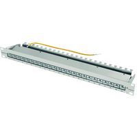 TELEGÄRTNER 19" Patch Panel geschirmt,1HE, RAL 7035, MPP24-HS K Class EA 500 1HE, RAL 7035