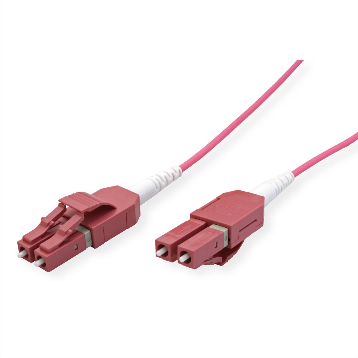 ROLINE LWL-Kabel duplex 50/125µm OM4, LC/LC, LSOH, UNIBOOT, violett, 2 m