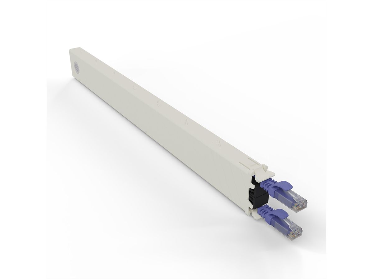 patchbox.one Kassette 8RU UTP violett Cat.6a 0,8m