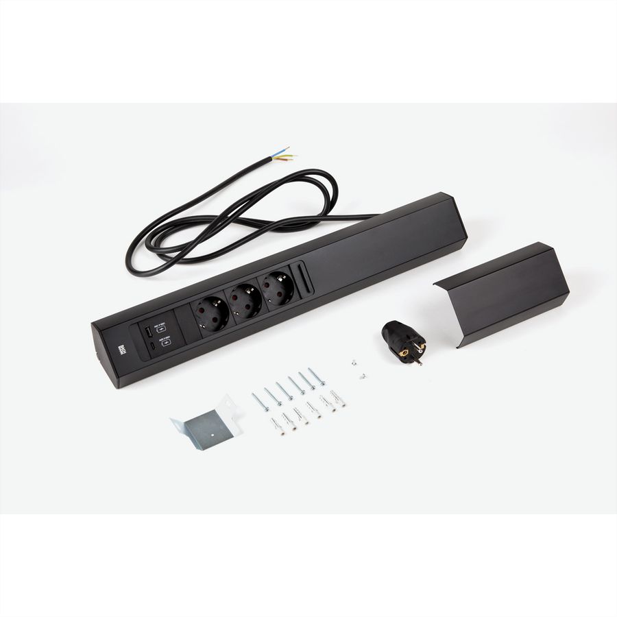 BACHMANN CASIA2 3xCEE7/3 1xUSB A/C 22W 2,0m AEH SW