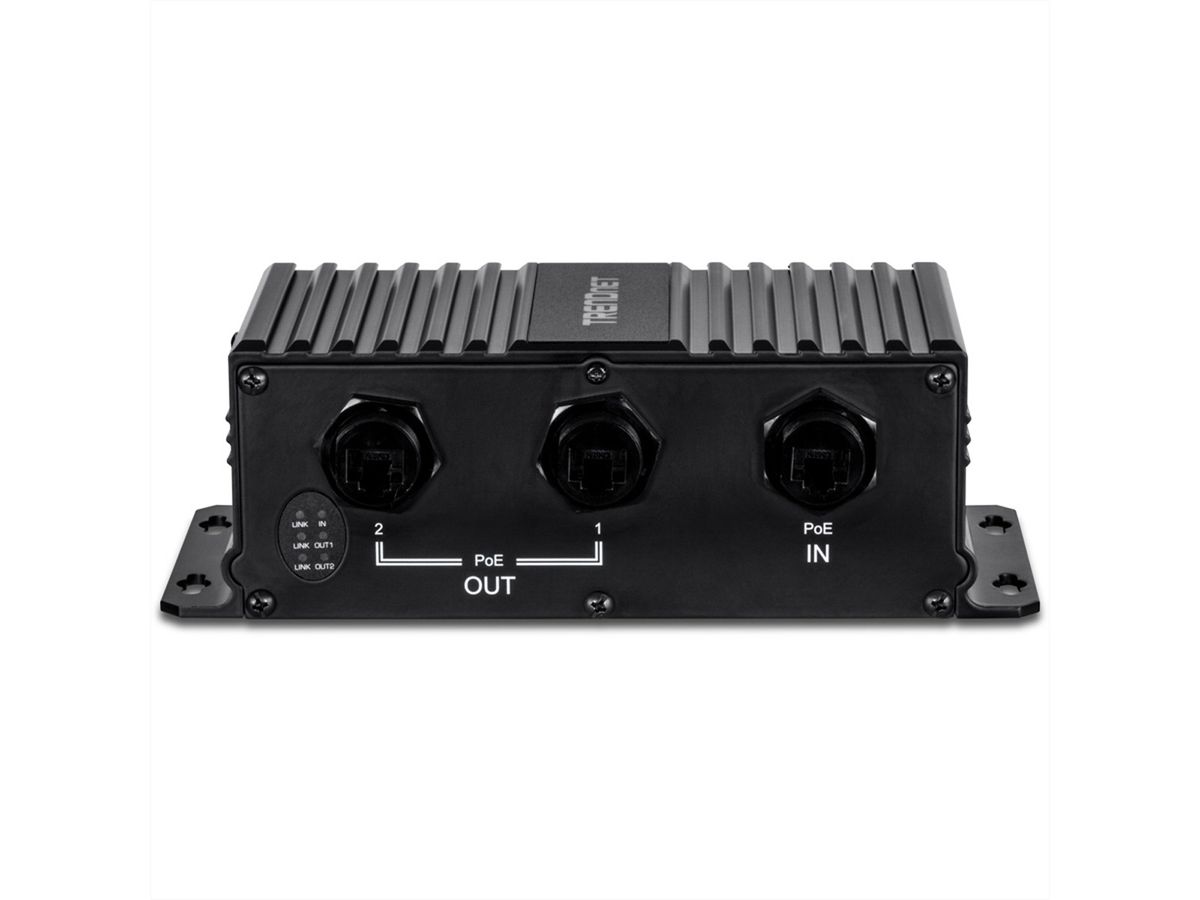 TRENDnet TI-EU120 2-Port UPoE Extender Industrial Outdoor Gigabit