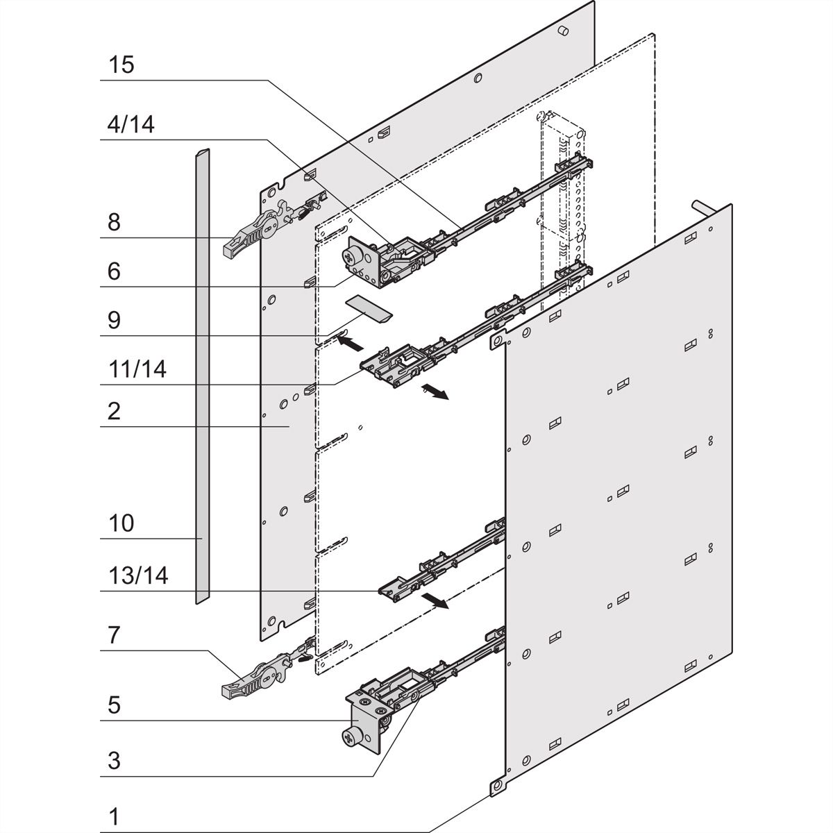SCHROFF Carrier-Mechanik für Compact- und Full-size-AdvancedMC-Module, Komplettbausatz - CARRIER ASSEMBLY UNIVERSAL