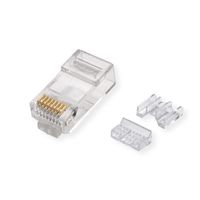 ROLINE RJ-45 Modular Plug ungeschirmt Cat.6A (Class EA), für Massiv-/Litzendraht, 10 St.