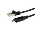 ROLINE USB 3.2 Gen 2 Typ C zu Gigabit Ethernet Konverterkabel, schwarz, 1 m