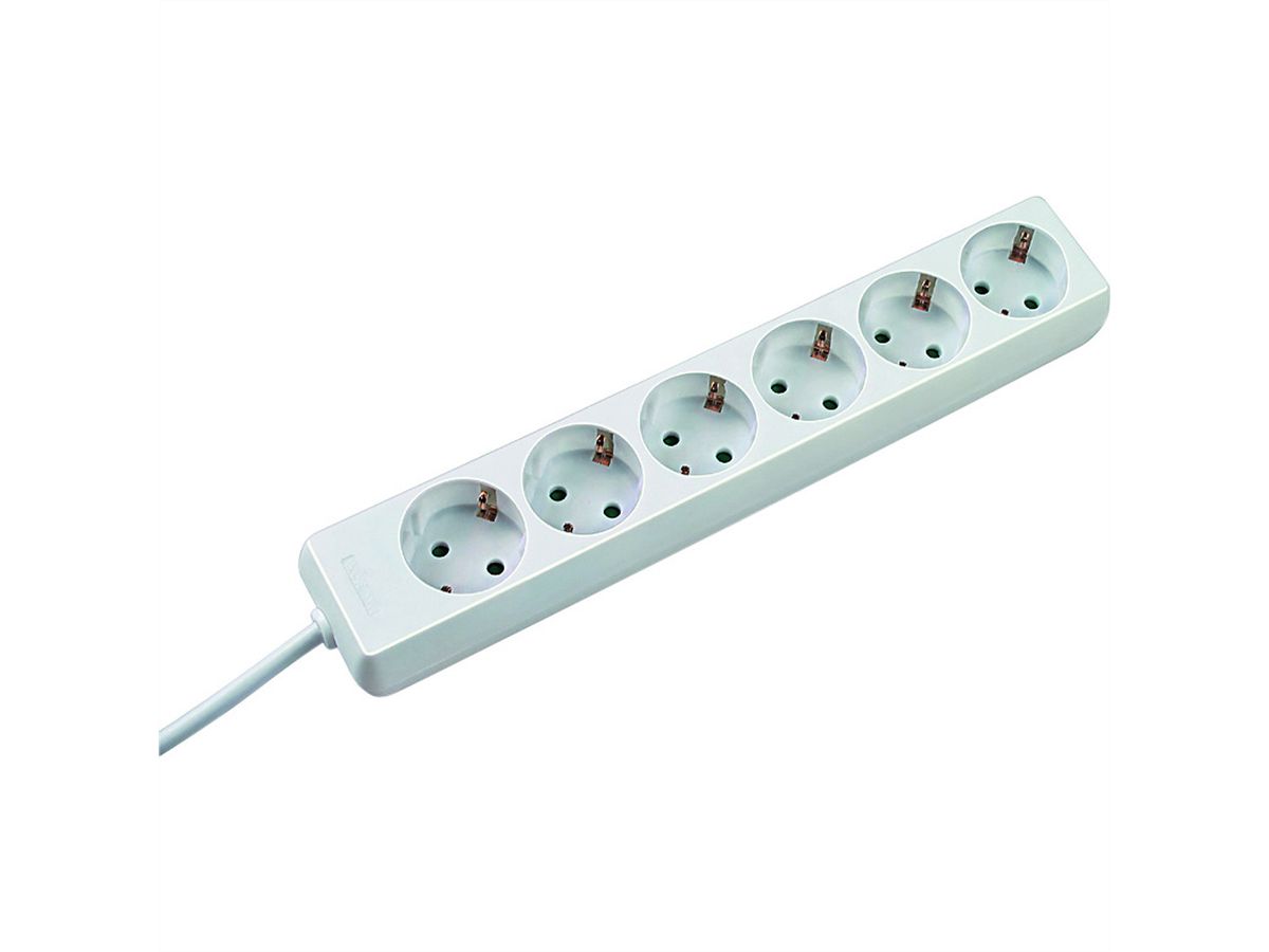 BACHMANN SELLY Steckdosenleiste 6x Schutzkontakt, weiß, 1,5 m