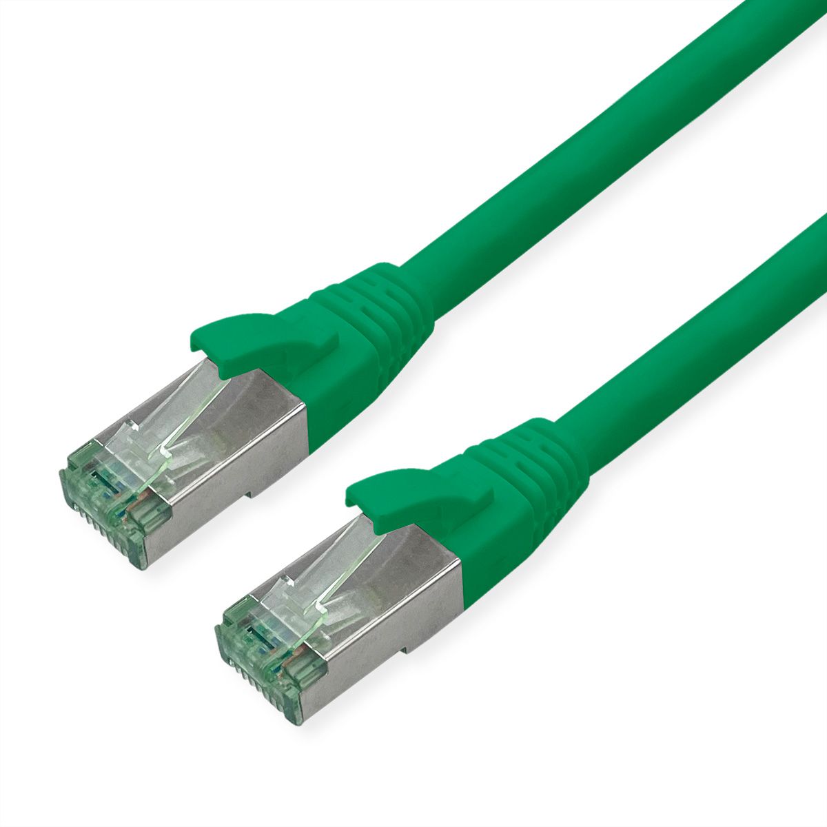 ROLINE RM Patchkabel Cat.6A S/FTP (PiMF), grün, 0,3 m