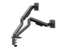 STANDARD Dual-Monitorarm, Mechanische Feder, 17–32 Zoll, max. 2 × 10 kg, schwarz