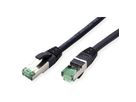 ROLINE RM Patchkabel Kat.6A S/FTP (PiMF), schwarz, 0,3 m