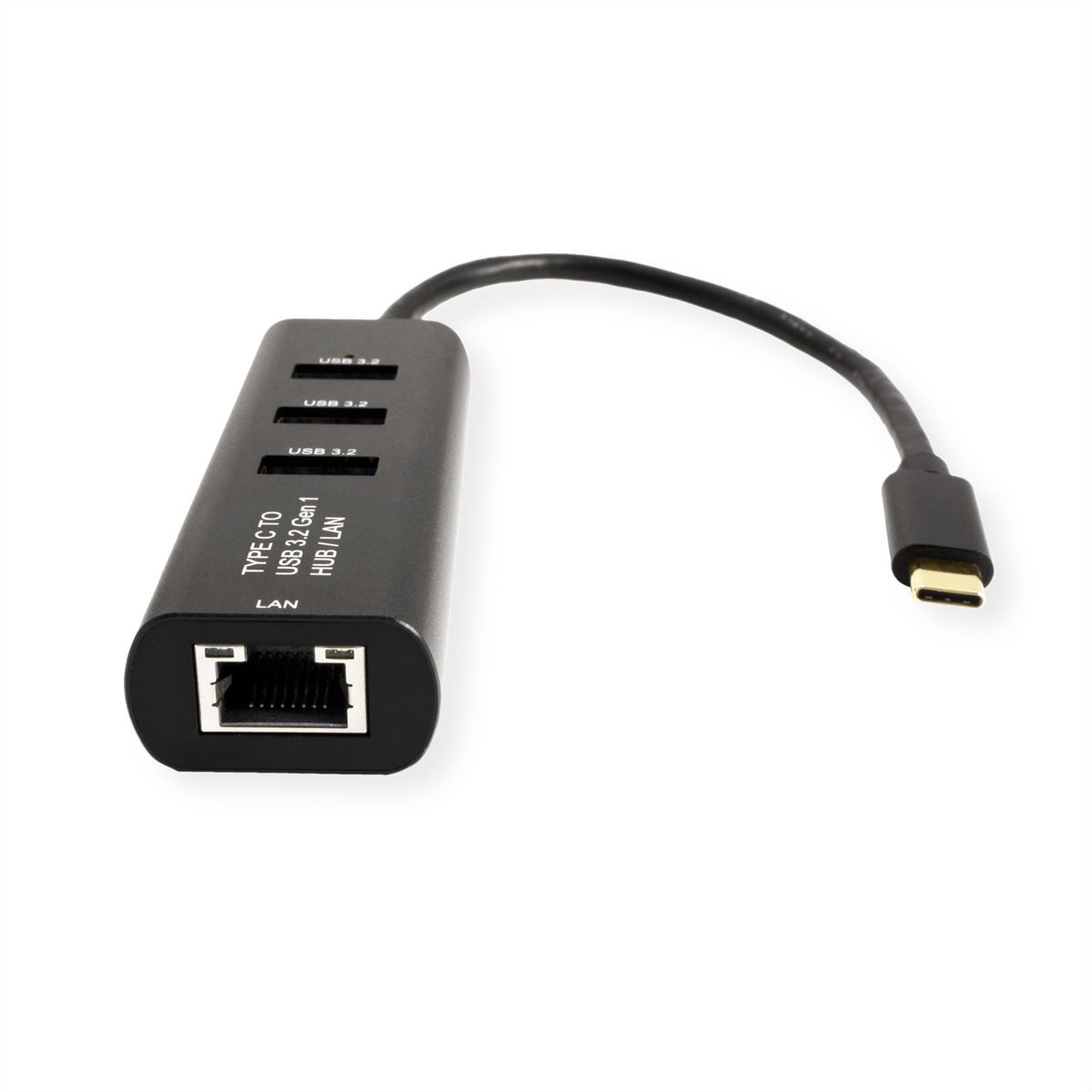 STANDARD USB-C zu Gigabit Ethernet Konverter + Hub 3x