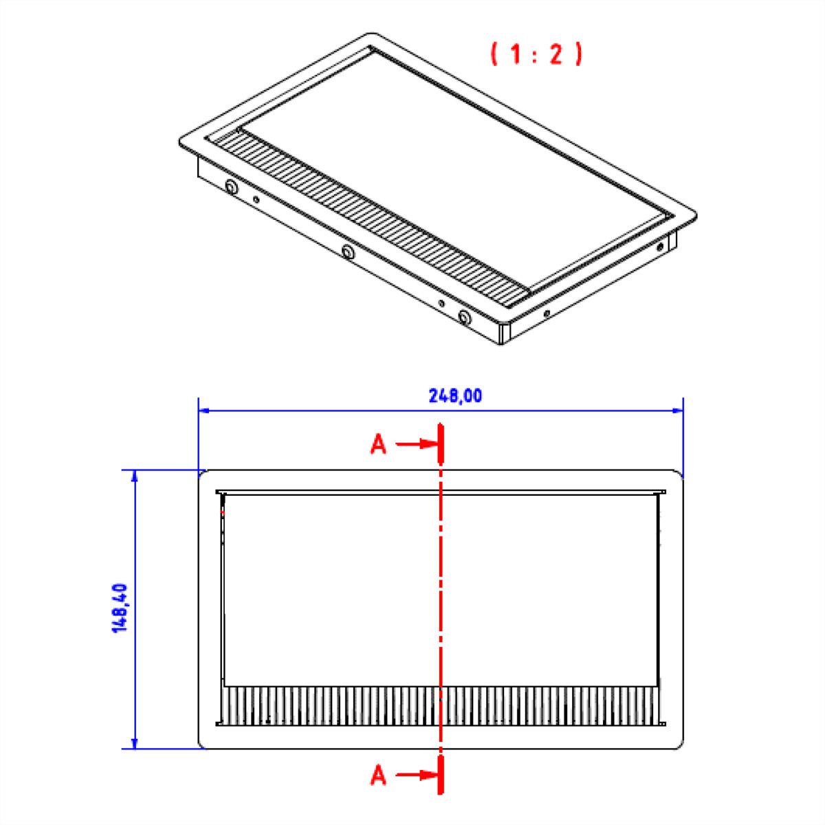 BACHMANN CONI COVER Einbaurahmen, 3fach weiss