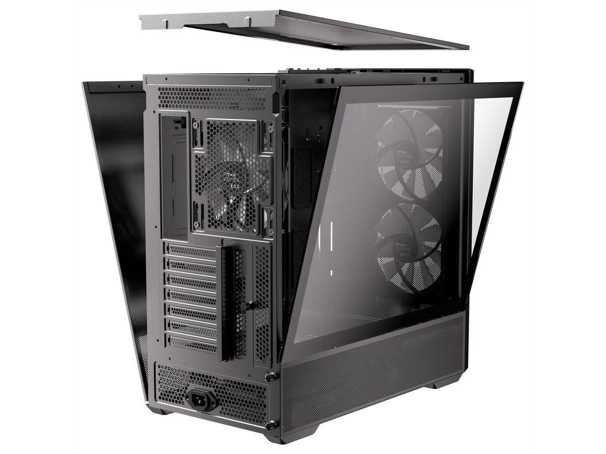 ANTEC FLUX Rear ATX/Micro-ATX/ITX Midi Tower PC Gehäuse , schwarz