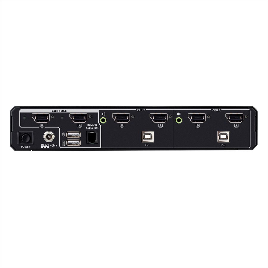 ATEN CS1142DPH4 2-Port USB 5K DP/HDMI, Dual Bildschirm Universal Secure KVM Switch