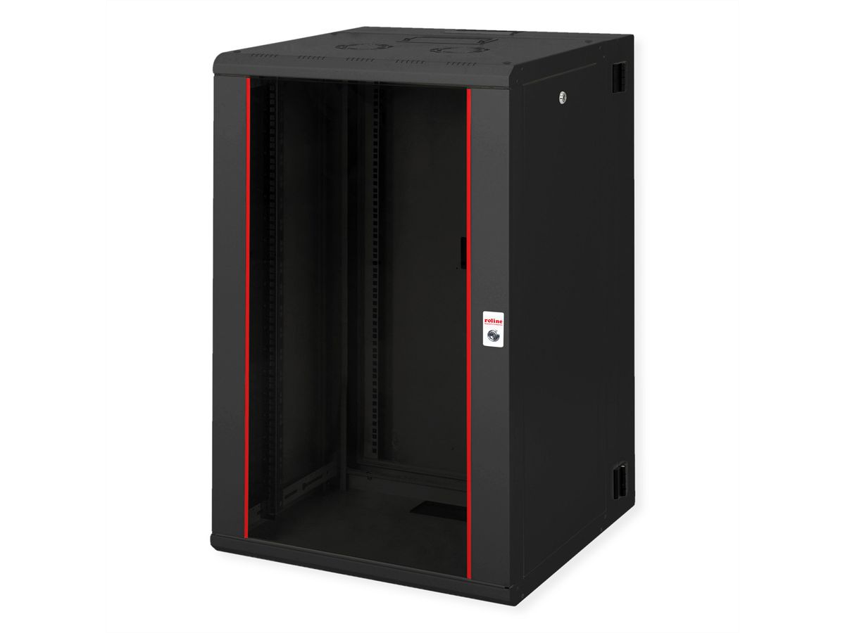 ROLINE 19-Zoll Wandgehäuse Pro 20 HE, 600x600 BxT zweiteilig schwenkbar schwarz