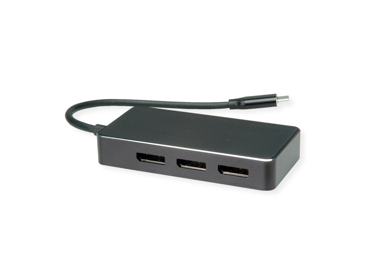 VALUE Multi-Display Adapter USB Typ C - 3x DP, Multi-Stream 4K
