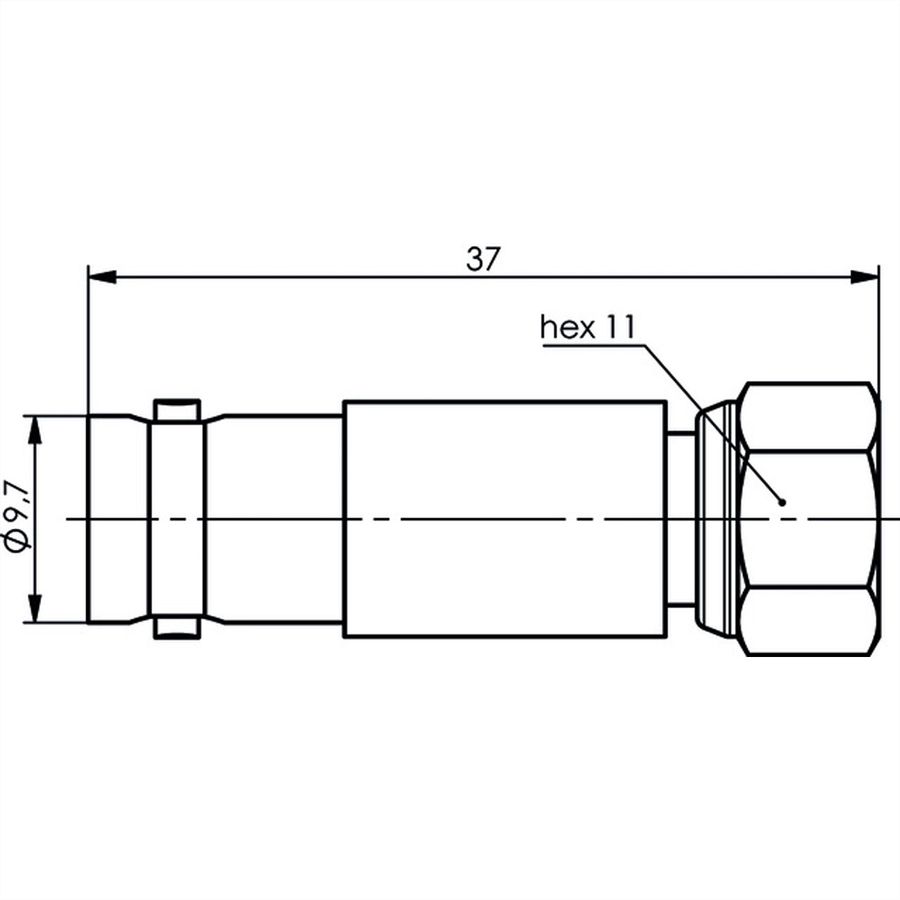 TELEGÄRTNER Adapter BNC-Buchse / F-Stecker