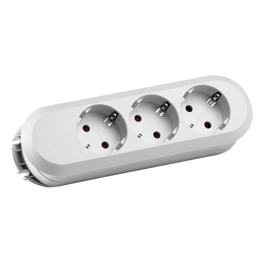 BACHMANN SMART Steckdosenleiste 3xCEE7/3 weiß, ohne Zuleitung