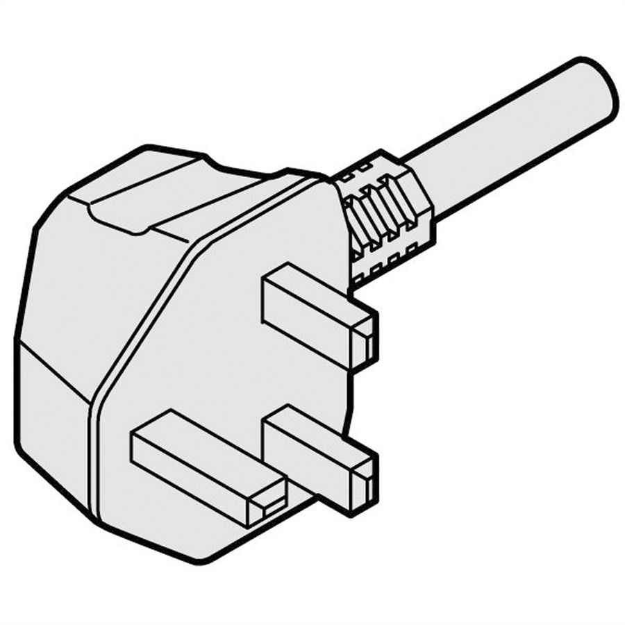 SCHROFF Netzanschlussleitung BS - NETZANSCHL.KABEL 2,5M BS-C13
