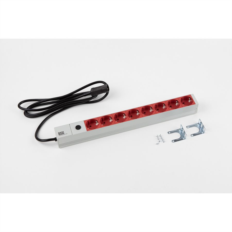 BACHMANN 19" Steckdosenleiste 8-fach, 2300W, IEC320 C14 Stecker