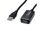 STANDARD USB 2.0 Verlängerung, aktiv, mit Repeater, schwarz, 5 m