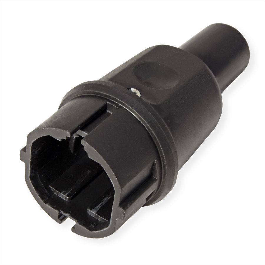 BACHMANN Vollgummi Stecker, deutsch-franz. System, IP44, schwarz