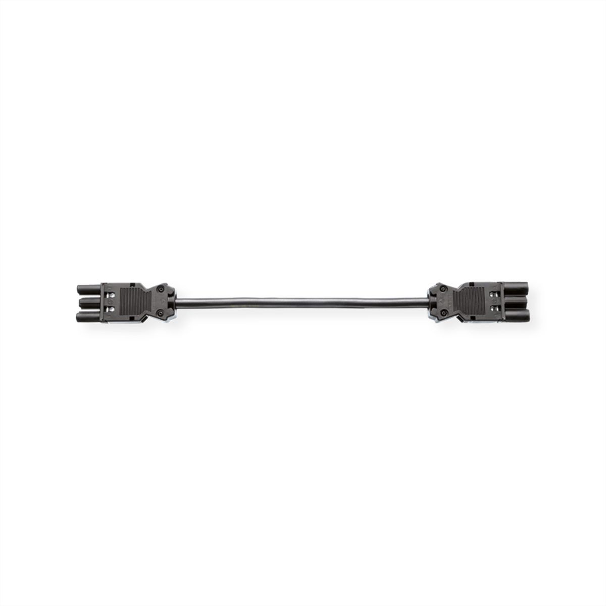 BACHMANN Geräteverlängerung GST18-3 Stecker/Kupplung, schwarz, 0,3 m