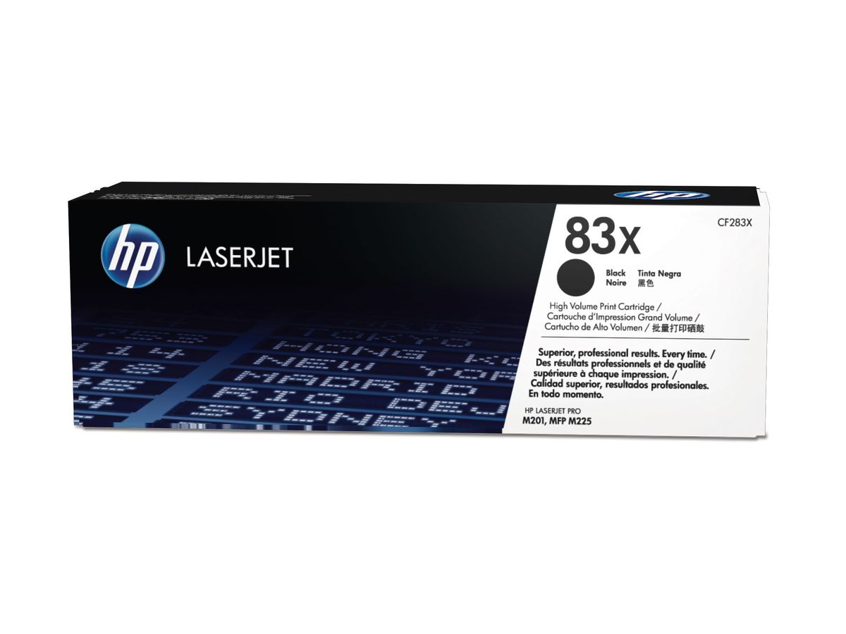 HP 83X Schwarz Original LaserJet Tonerkartusche mit hoher Reichweite
