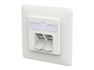 METZ CONNECT E-DAT C6A LSA++ Dose, 2 Port, UP, verkehrsweiß