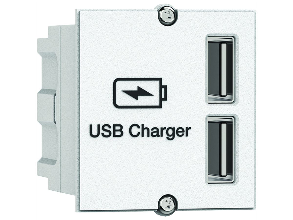 BACHMANN USB A/A 15W Doppelcharger CM 5V/2,4A 0,2m GST18 weiss