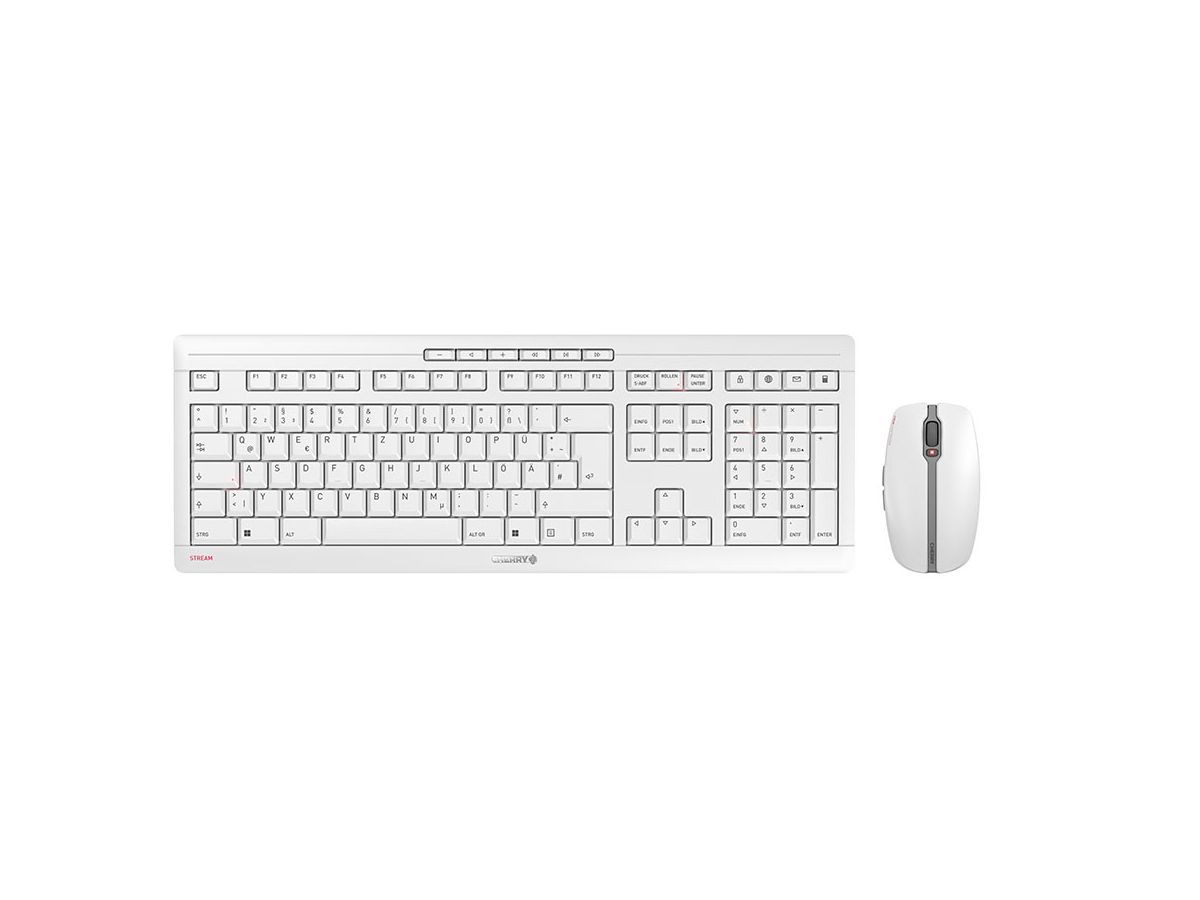 CHERRY Stream Desktop Recharge Tastatur RF Wireless QWERTZ Deutsch Grau