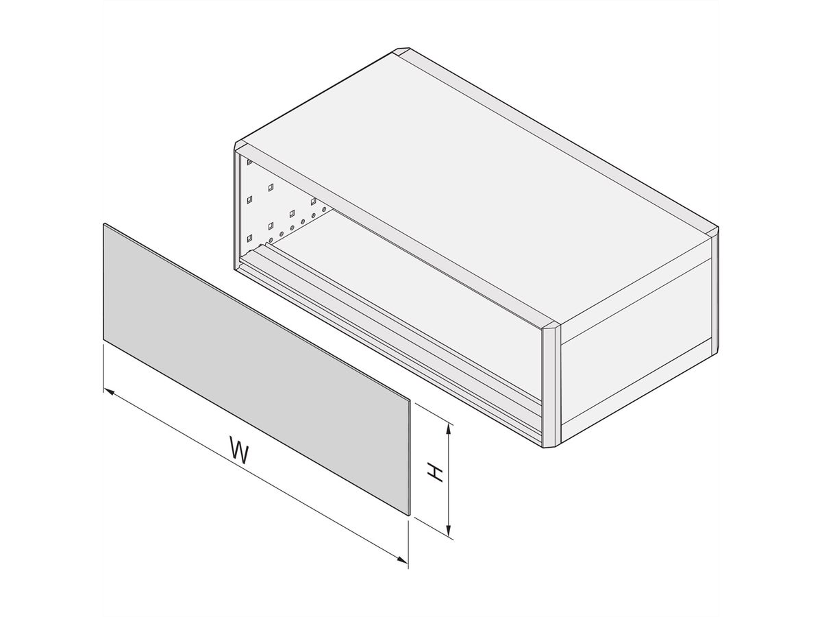 SCHROFF U-FRONTPL.EMC 2HE 28TE