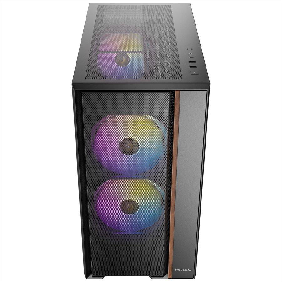 ANTEC FLUX Rear ATX/Micro-ATX/ITX Midi Tower PC Gehäuse , schwarz